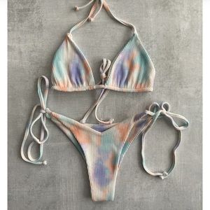 COPY - Koana Swim  watercolor ribbed bikini set